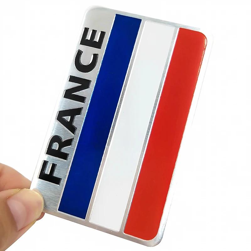 3D Aluminum France Flag Car Sticker Accessories Stickers for Citroen Cruze  Focus VW Golf