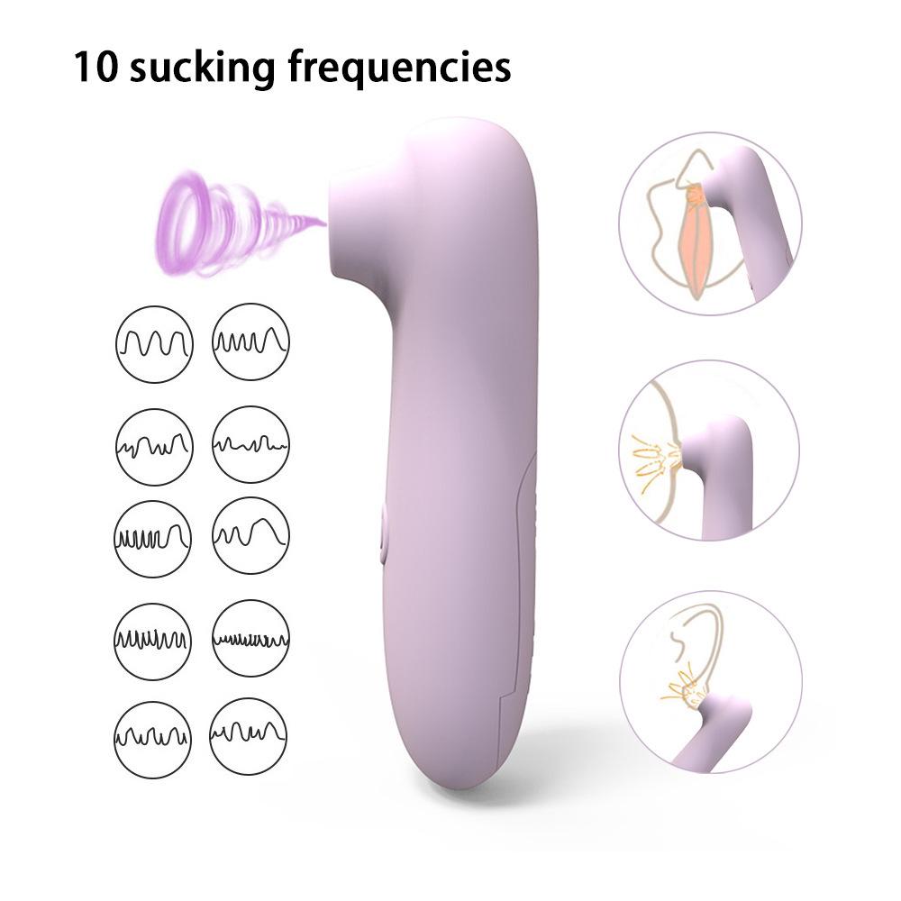 10-Speed Adjustable Pleasure Sucker Massager for Couples - Battery-Powered Adult Toy