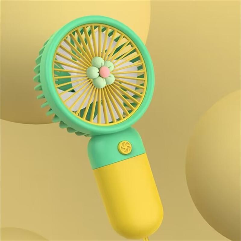 

Small fan USB charging with lanyard, small cooling fan desktop cooling fan, summer outdoor personal зелёный