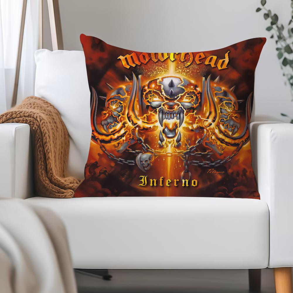 Rock Band M-Motorhead Pillow Case Applicable Space For Guest Rooms Interiors Cars Office House Decoration