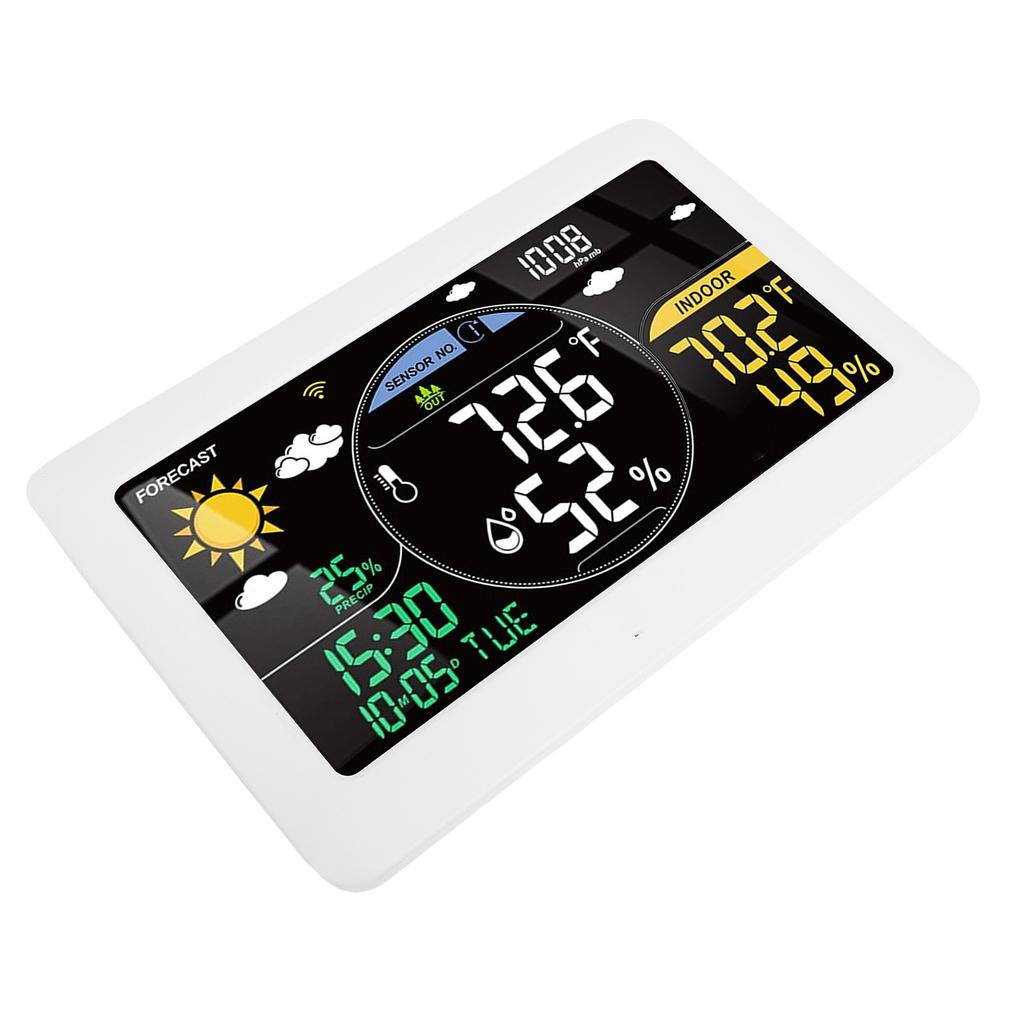 LCD Display   Kit, Indoor Outdoor Wifi Temperature Humidity Weather Forecast, 12-24H Forecast with APP, for Home and   Use