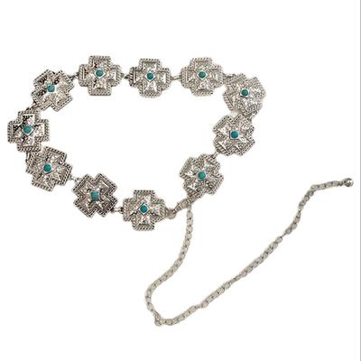 Propracovaný řetízek na břicho Řetízek na pas pro šaty Řemínek na pas pro ženy Řetízek na pas Řezby Řetízek na pas Křížky Pás