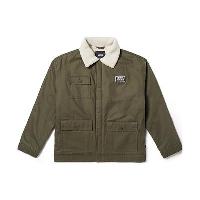 Outdoor Lässige Einfarbige Jacke mit Sherpa-Kragen Herrenjacke Armeegrün VN000H0PKCZ