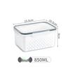 Kitchen Fresh-Keeping Container: Sealing, Draining Storage Box for Fruits & Vegetables with Lid for Refrigerator/Freezer.