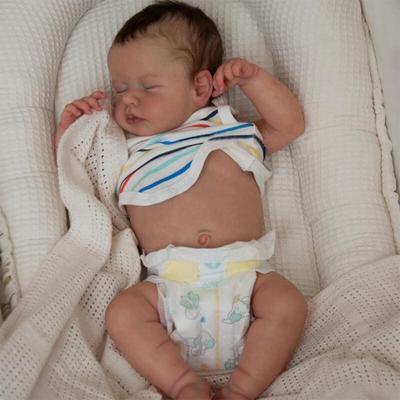 48cm Reborn Baby Doll Loulou Soft Silicone Vinyl Baby Doll Toy Like Real 19 Inch Sleeping Kids Toy