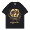 Cappuccino Assassino Lustiges Italienisches Brainrot Meme T-Shirt Hohe Qualität Mode Übergroßes T-Shirt Unisex Lässige Baumwoll-T-Shirts