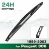 Heckscheibenwischerblätter, Premium-Ganzjahreswischerblätter Ersatz für Peugeot 306 1999-2003, Naturkautschuk Bajonett, Einfach zu installieren 16″