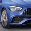 4 Pcs Front Fog Light Grille Trim Eyelid Eyebrow Wind Knife Strip Replacement for  ‑  C‑Class W206  06