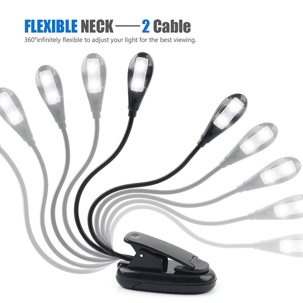 Flexible Table Lamp Clip Lamp Music Score Light 2/4/8 LEDs Light Reading Lights Music Stand Light