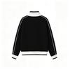 Color Block Stand Collar Open Front Cardigan Jacket Outerwear