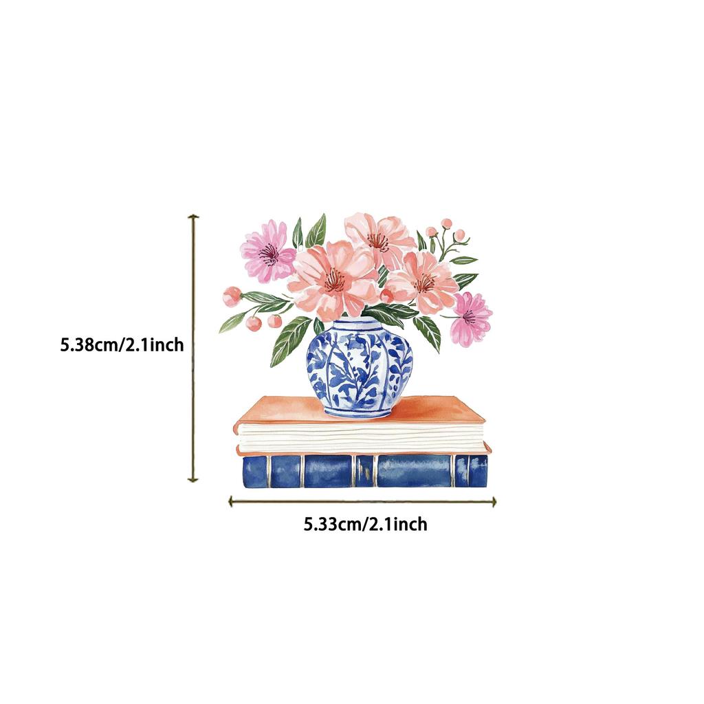 100Pcs Retro Flower Fruits Animals Stickers Cute Aesthetic Vinyl Waterproof Stickers Decals Scrapbook Laptop Bumper Computer