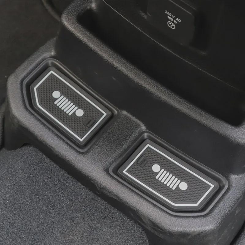 for Wrangler JL 2018-2023 Automotive Interior Rubber Mats Automotive Style Accessories Red and White