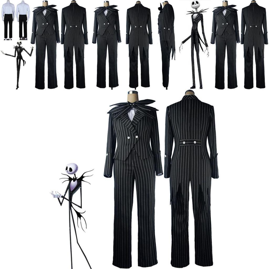 Before Nightmare The Christmas Jack Skellington Stripe Halloween Cosplay Kostüm