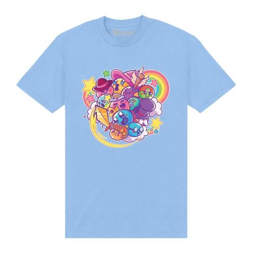 Camiseta de desenho animado adulto unissex Terraria M azul claro