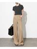 Women's French Double-Waist Straight-Leg Trousers: Hip-Covering, Slightly Flared, Wide-Leg, Casual Suit Pants with Excellent Drape