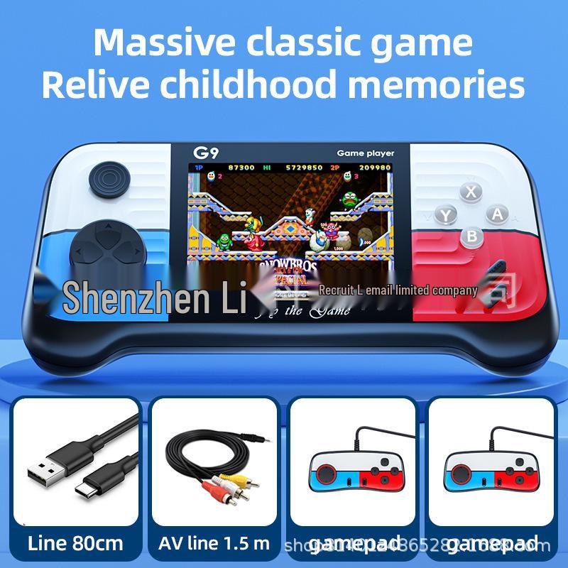 Handheld Retro Puzzle Game Console: Educational Toy with HD Side-Scrolling for Single/Double Players