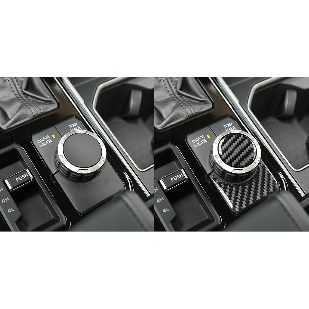 NVCNX Real Premium Carbon Fiber for Toyota Tundra -2026 / Sequoia -2026 2024 2025 Car Center Console Drive Mode Knob Cover Interior Trim Accessories