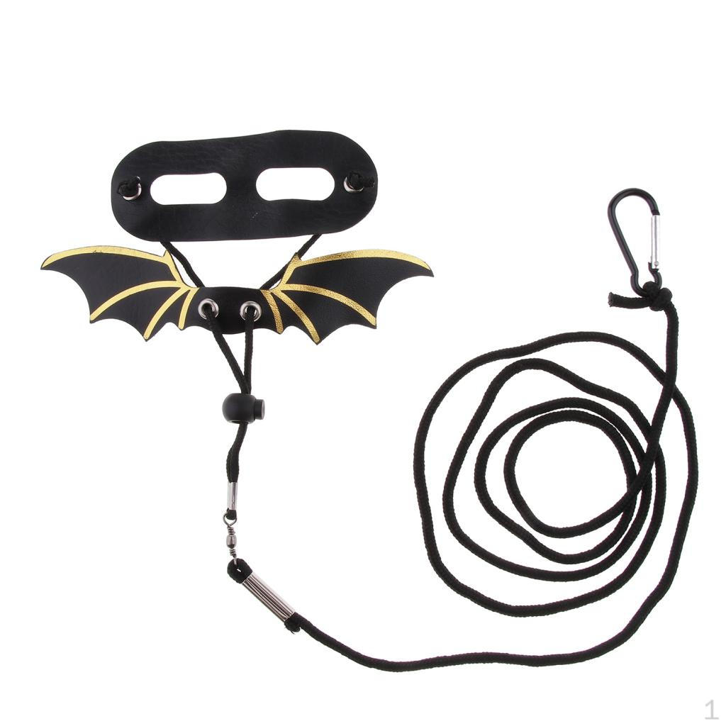 Geschirrleine, Zugschnur für Bartagamen/Leguane Reptilien Kleintiere, 2 Farben, S/M/L