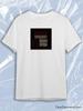 White Crew Neck Short Sleeve T-Shirt with Black Russian Peremen Heart Art