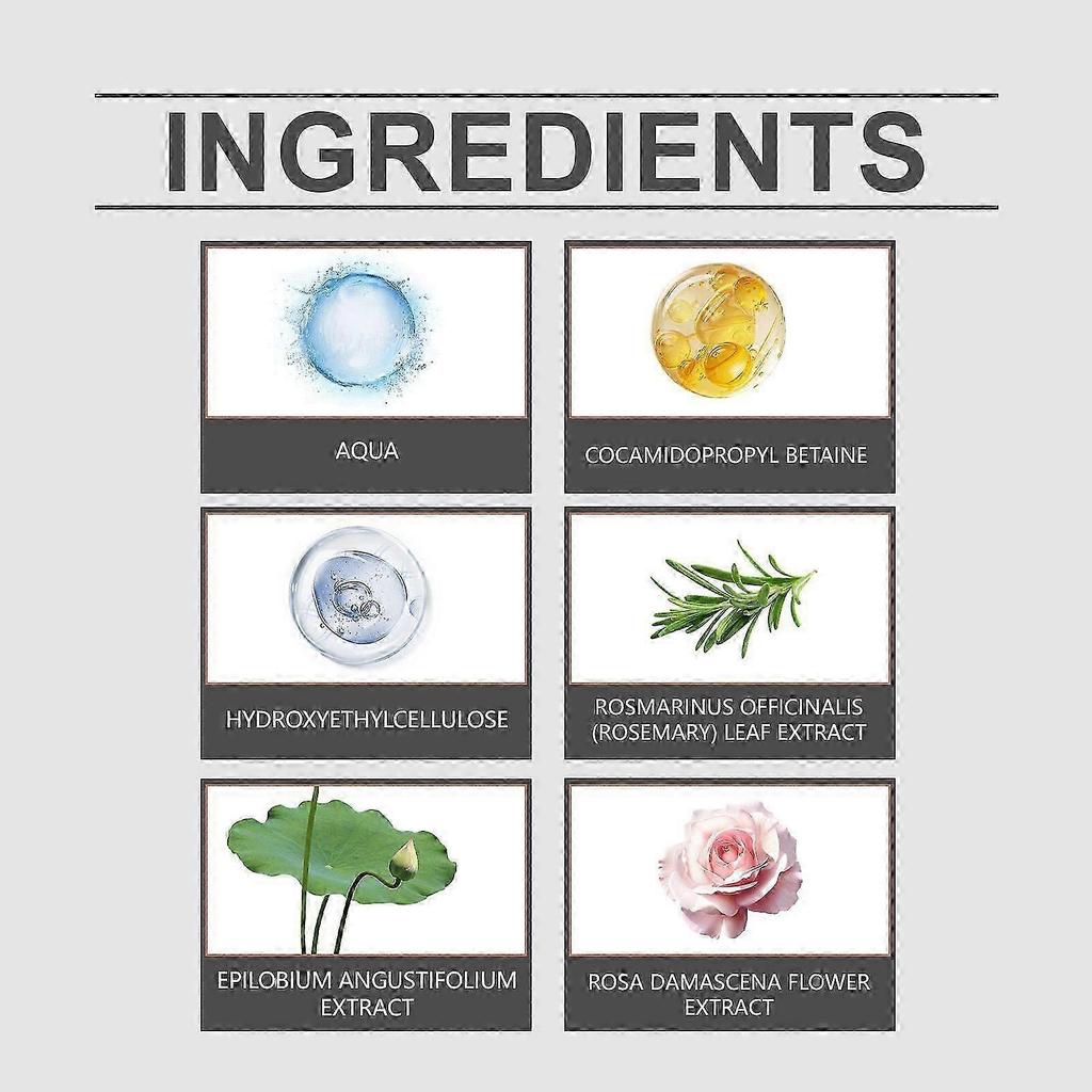 Gentle Oily Scalp Shampoo with Rosemary  Rose  AntiDandruff, Thickening  Hair Loss Prevention