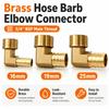 1pc Brass Pagoda Hose Barb Elbow Fitting 16/19/25mm 3/4" Thread Pipe Connector for Fuel Air Water Line - Universal Fit