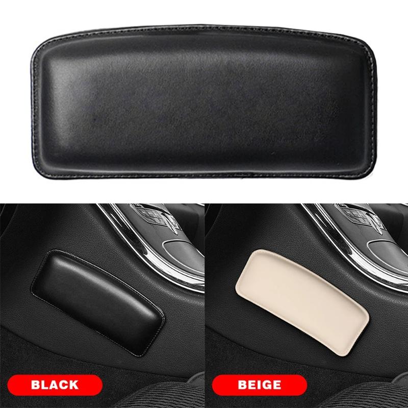 Leather Knee Pad for Car Interior Pillow Comfortable Elastic Cushion Memory Foam Universal Thigh Support Accessories 18X8.2cm