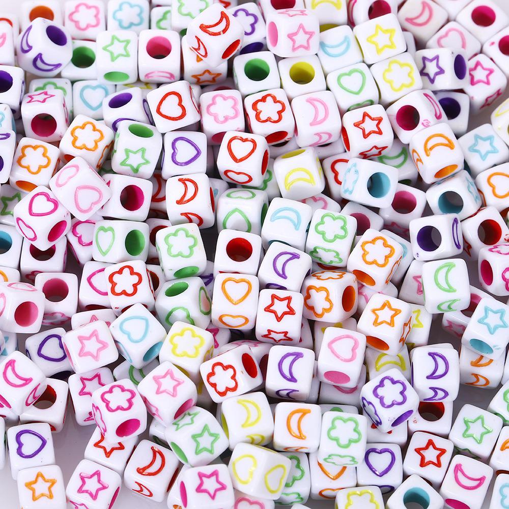 Acrylic Letter Beads for Kids' Jewelry Making – Educational DIY Beading Accessories