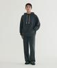 Arch Logo Pigment Graphic Hoodie Khaki Gray