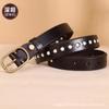 Women's Belt Women's Ins Style Fashion All-Match Trendy BF Style Retro Practical Leather Pin Buckle with Jeans Belt