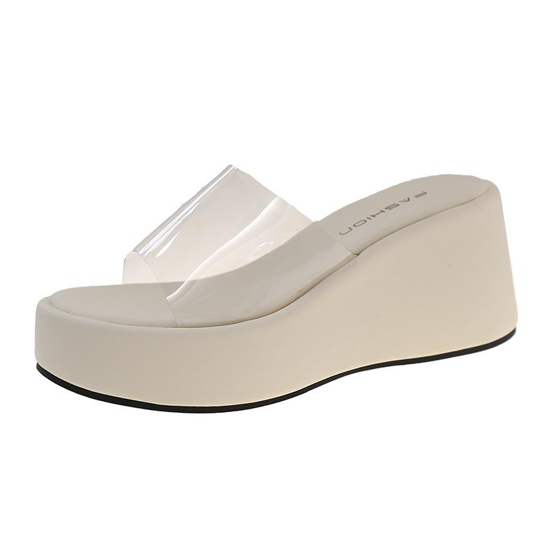 

Весна и осень 2025 года новые сандалии на толстой подошве с леопардовым принтом, женские, с небольшой высотой подъема, прозрачные, со словом skirt, крутые 39