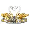 Kristallsvanfigurer Glas-svanar Prydnader Djur Pappersvikt Diamant Hantverk Bord Heminredning Hantverk Miniatyrgåvor