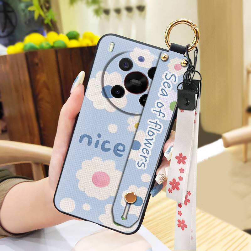 Lanyard Dirt-resistant Phone Case For ZTE Blade V70 Max/Nubia V70 Max Phone Holder Wrist Strap Fashion Design Wristband