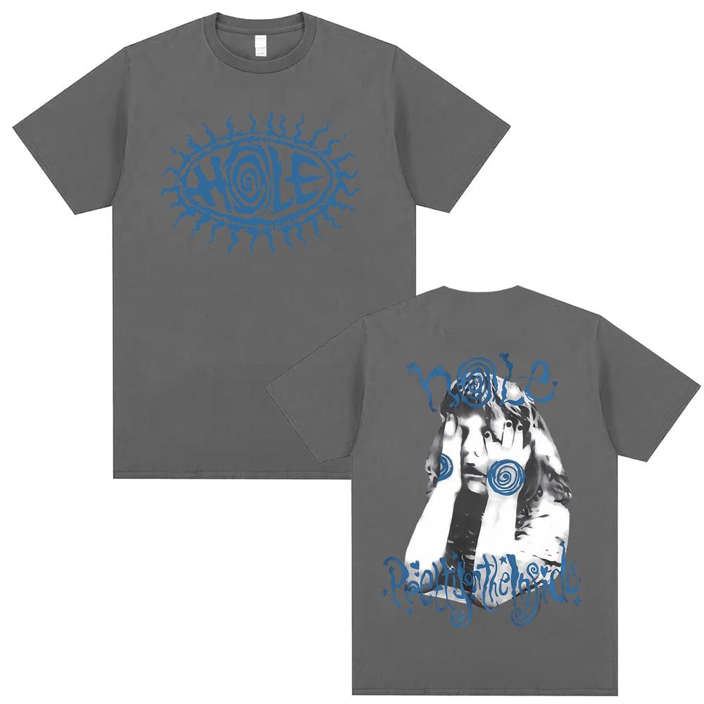 Alternative Rock Band Hole Courtney Love Beautiful Doublesided Printed Tshirt Mens Summer Cotton Casual Oversized Shirt
