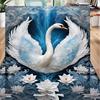 Swan And Lotus Fantasy Office Rug Chair Mat, Entryway Carpet, Suitable for Front Door, Bedroom, Living Room, Desk, Holiday Gift
