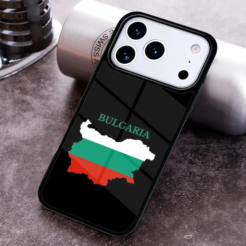 Bulgaria Passport Flag Map Phone Case For iPhone 17 16 15 14 13 12 11 Pro Max Plus 17Air Soft Silicone Cover