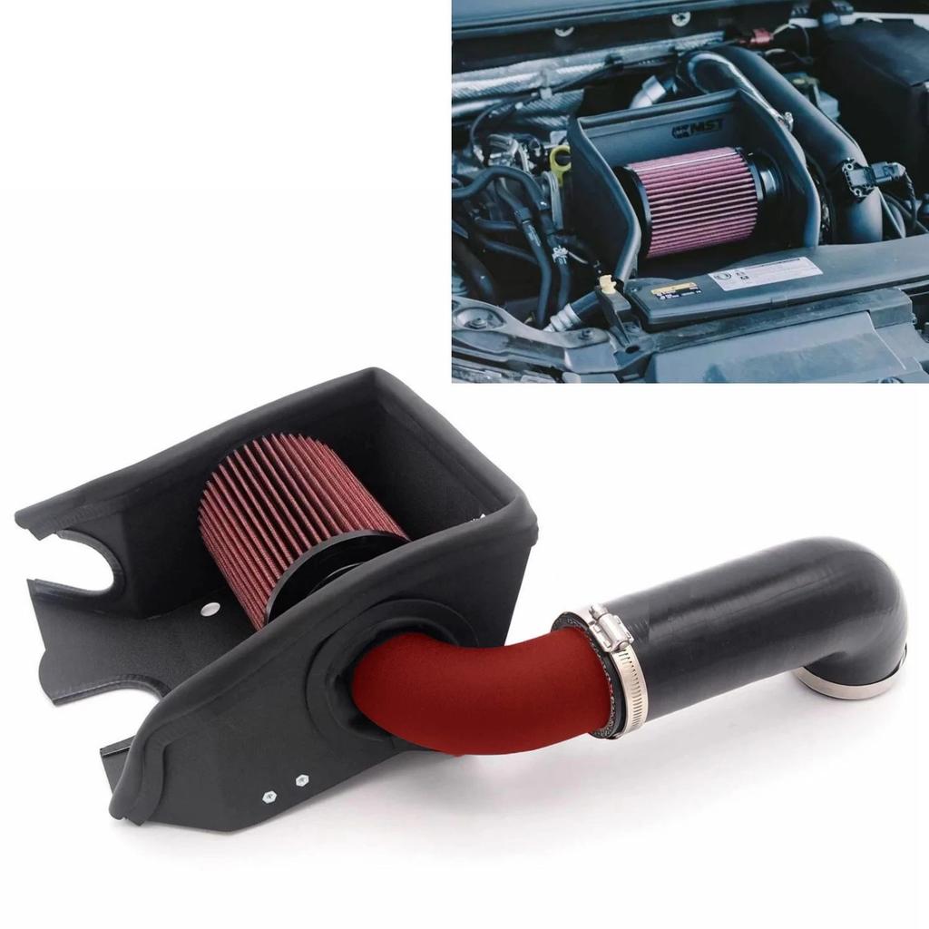 Cold Air Intake System Kit + Heat Shield Red Filter For Golf MK7 TSI TFSI Seat Performance Tuning Car Parts