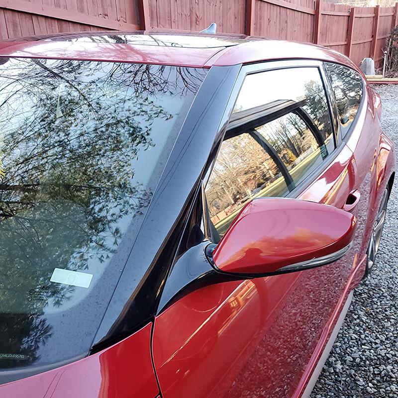 1Pair Glossy Black Windshield Pillar Moulding Trm Fit For Hyundai Veloster 2012-2018 861702V000 861802V000