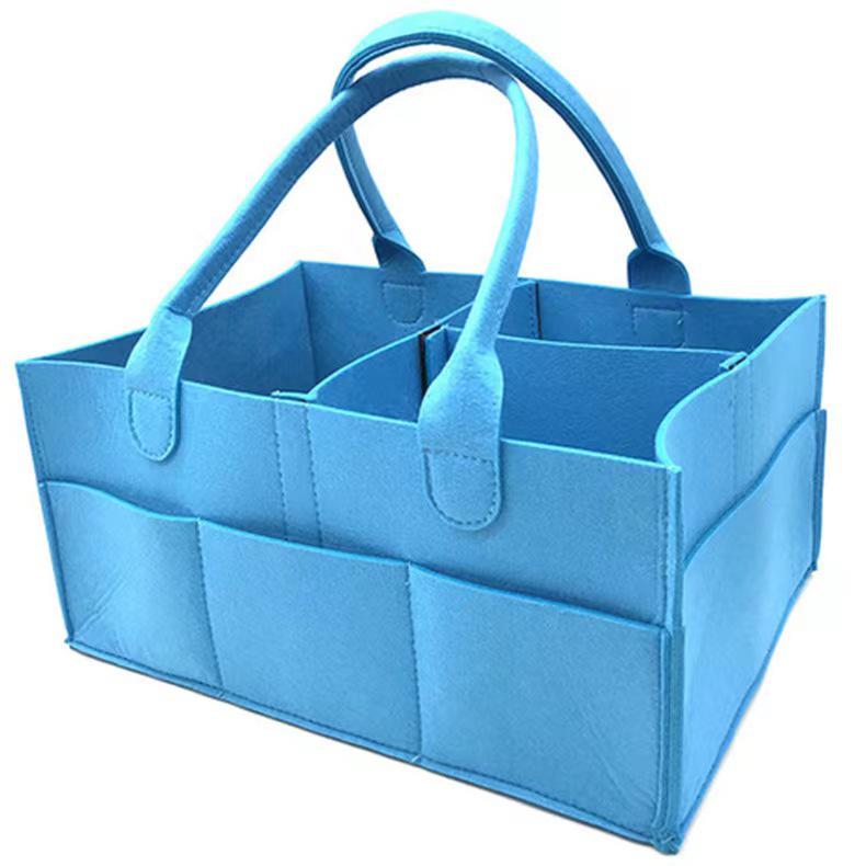 Large Capacity Multi-functional Felt Diaper Bag - Portable Mommy Bag for Outings
