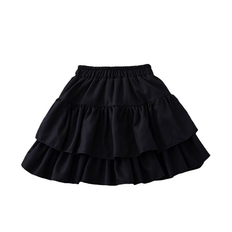 Girls' College Style Pleated Skirt - Anti-Exposure, Puffy Design for All Seasons