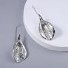 Creative Design Small Water Drop Leaf Gold Color Metal Earring for Women Trendy Long Leafy Flowers Pendientes Punk Jewelry Gift