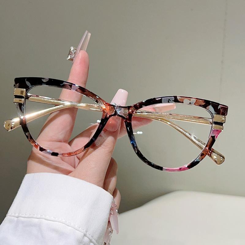 Vintage Cat Eye Anti Blue Light Optical Lens Glasses Women Luxury Myopia Customize Prescription Photochromic Eye Glasses Frame