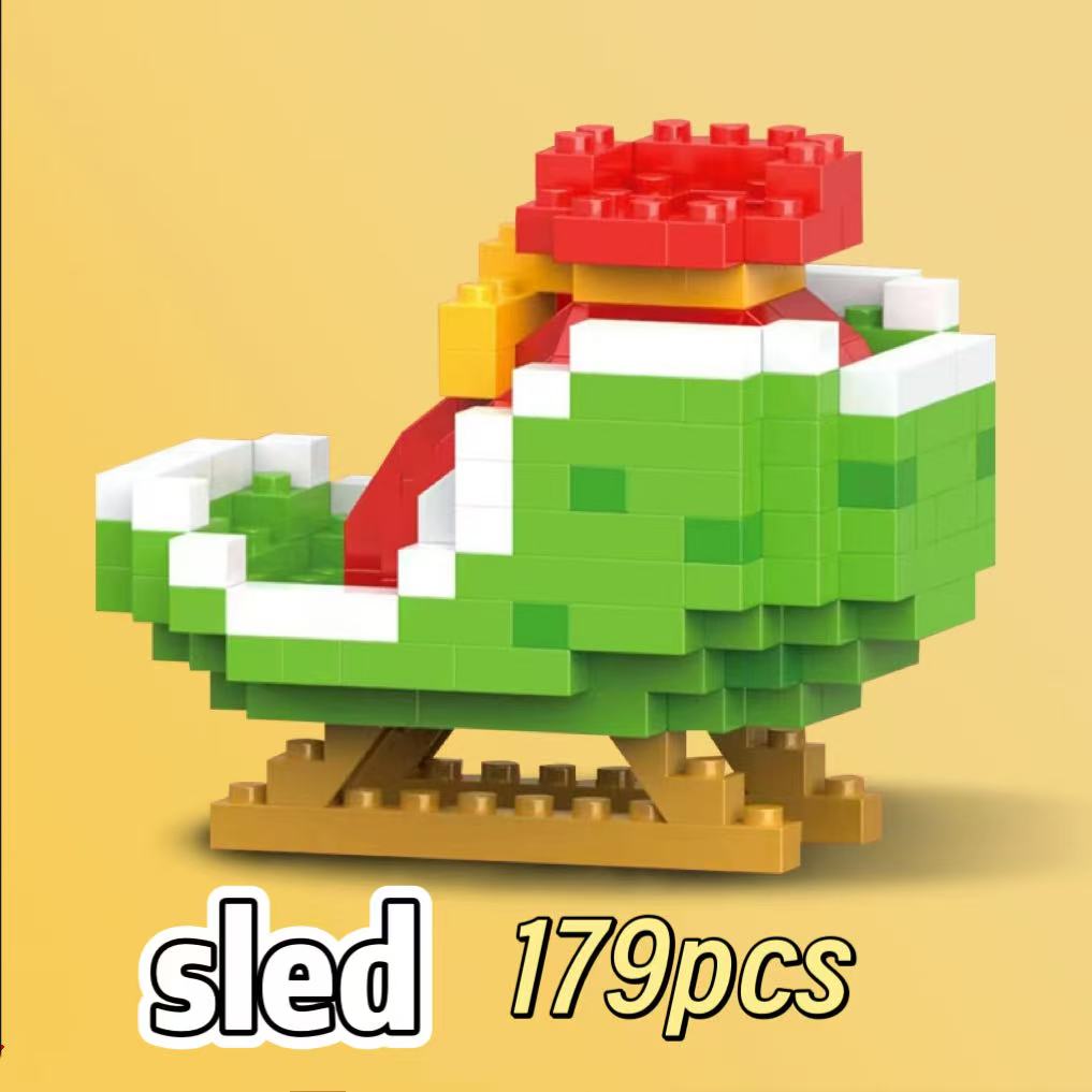 

Christmas Gifts Micro Building Block Series Christmas Elk Deer Santa Claus Building Blocks City Snow House Xmas Tree Toys Childr