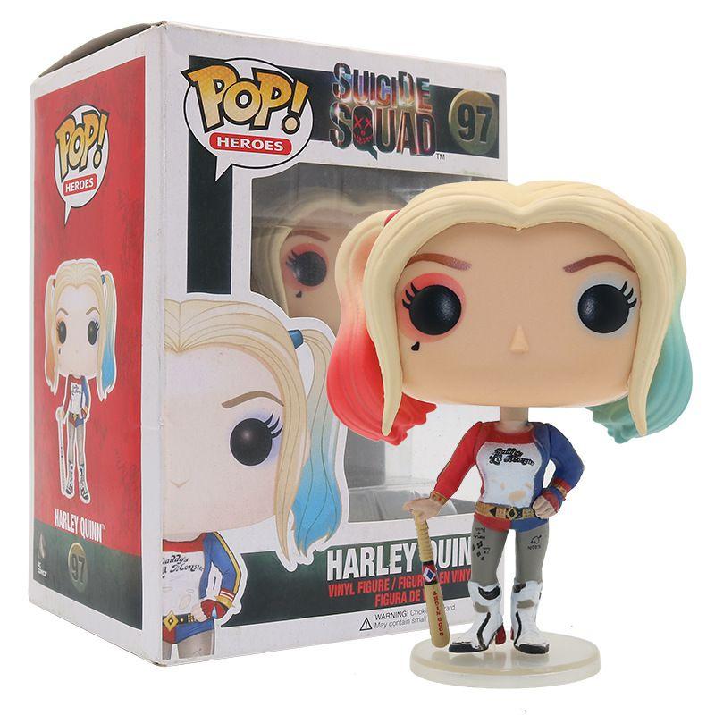 Premium Suicide Squad Joker And Harley Quinn Funko Pop Action Figure Model Toys Collection