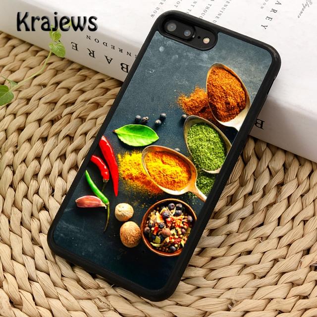 

Krajews Cooking Chef Spices Seasoning Phone Case Cover For iPhone 17 Air 16 15 14 plus 12 13 pro max Fundas iPhone 14pro max