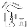 100 Pcs Earring Hooks Wire Buckle Fish Hooks Pendant Connectors Clip Clasps Earplugs for DIY Jewelry Making Crafts