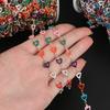 1m Copper Colorful Hollow Heart-Shaped Chain Enamel Love Chain for DIY Bracelet Necklace Waist Chain Jewelry Making Chain