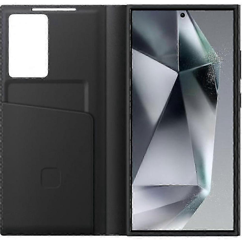 Galaxy S23 Ultra & S24 Ultra Smart View Wallet Case Protective Cover, Black - Compatible with Samsung Devices