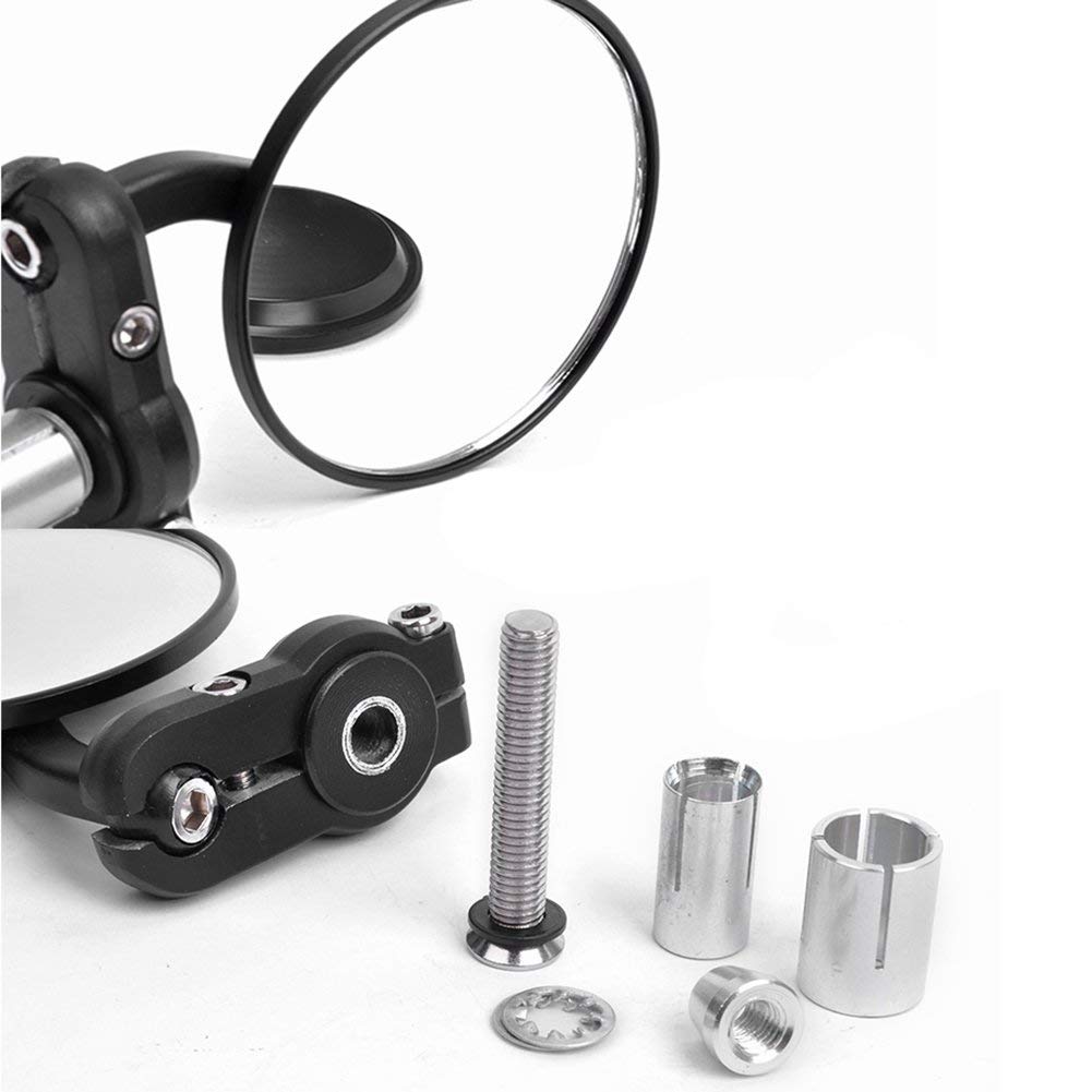 Zpětné zrcátko Karun pro motocykl, Univerzální zpětné zrcátko pro motocykl, Zrcátko do konce řídítek, CNC kulatý tvar, Levé a