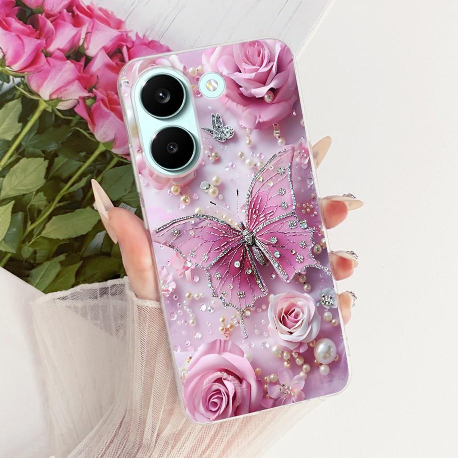 Case For Xiaomi Poco X8 Pro Max Cover Popular Flower Soft Silicone Transparent TPU Bumper For Xiaomi Poco X8 Pro X8ProMax Fundas