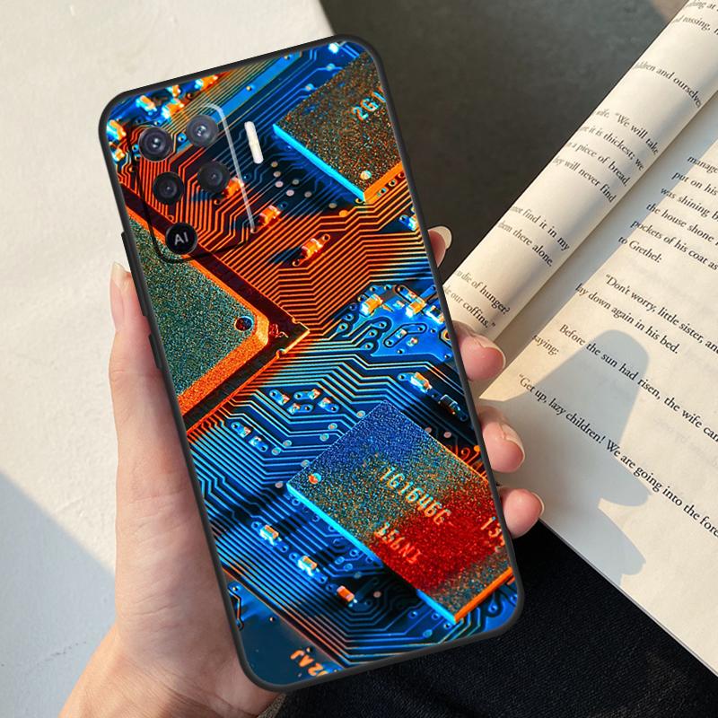 Technology Men's Luxury Case For Oppo A58 A98 A78 A18 A38 A60 A80 A40 A77 A57 A17 A74 A54 A94 A96 A76 A16 A15 A5 Pro
